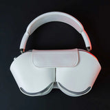 White VR headset on a black background