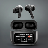 A9 Pro Signature Series Wireless Earbuds Black – ANC + ENC, Bluetooth & Digital Display